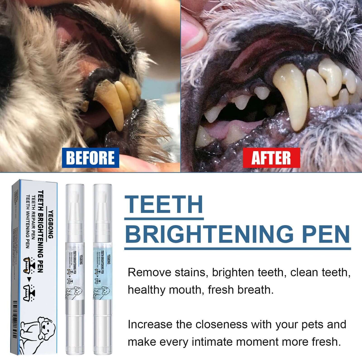 Teeth Whitening Pen – Dual Action Dental Care for Pets