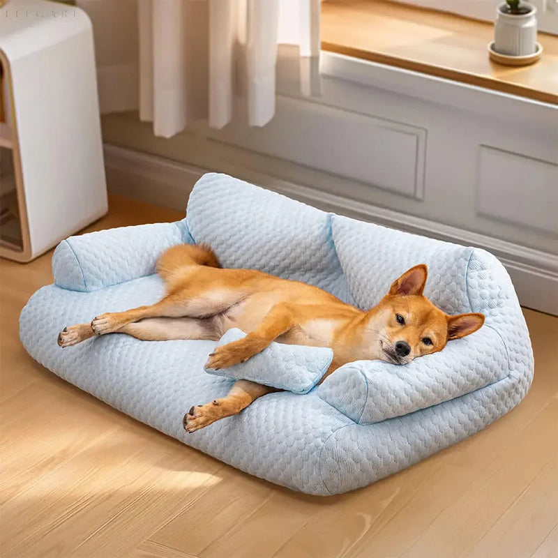 Washable Plush Cushion Bed for Pets - SnuggleNest
