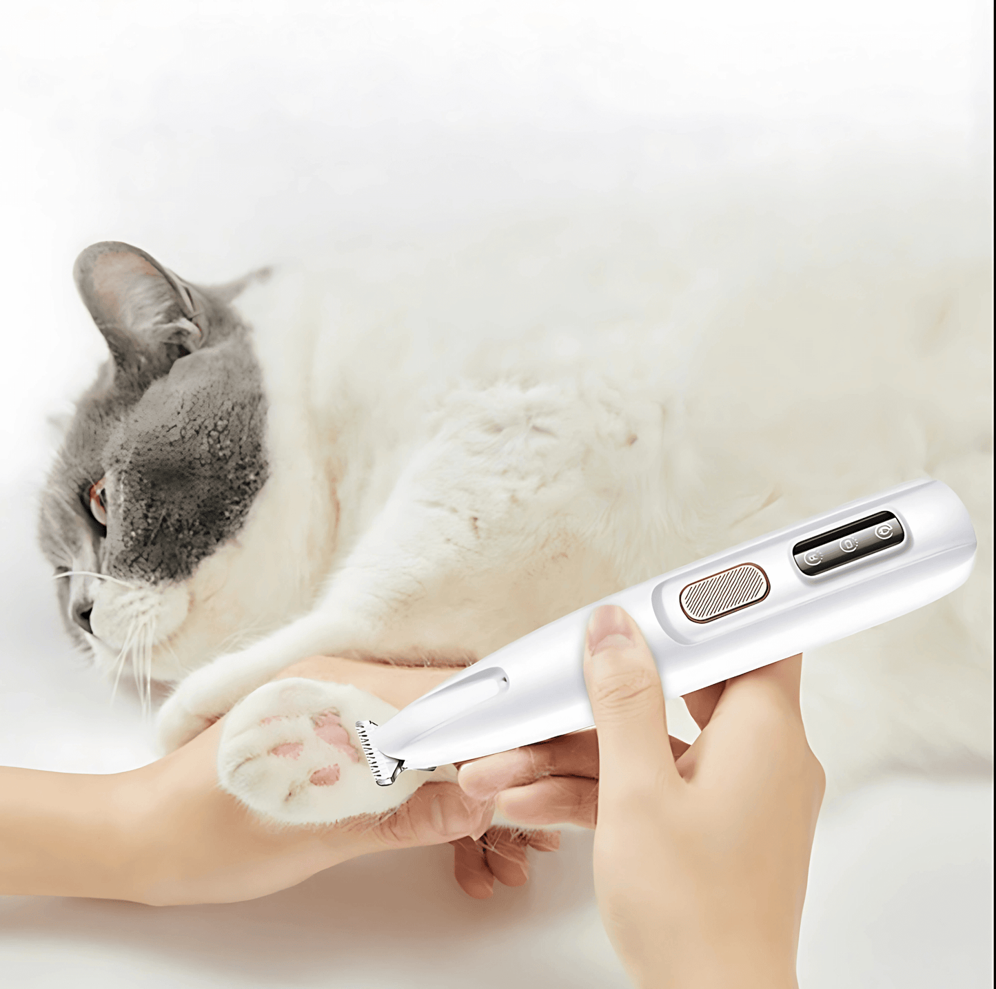 LED Cat & Dog Paw Trimmer – Quiet, Cordless Grooming Clippers