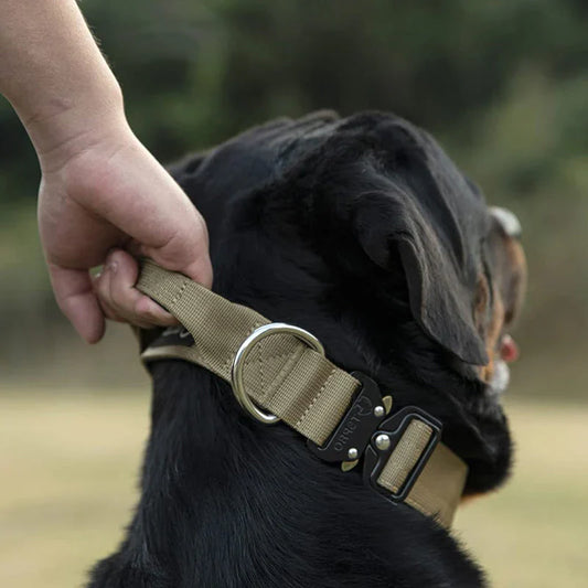Tactical Dog Collar with Handle – GripMaster