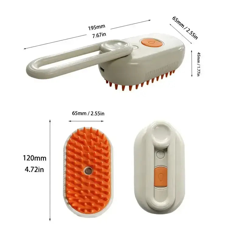 PawMist™ 2-in-1 Steam Grooming & Massage Brush