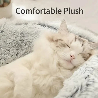 Luxury Plush Nest Pet Bed – Soft, Covered Calming Bed for Dogs & Cats