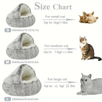 Luxury Plush Nest Pet Bed – Soft, Covered Calming Bed for Dogs & Cats