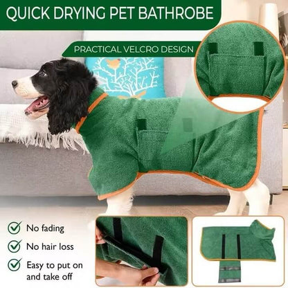 PawzDry Luxe Robe™ – Quick-Dry, Full-Coverage Dog Bathrobe