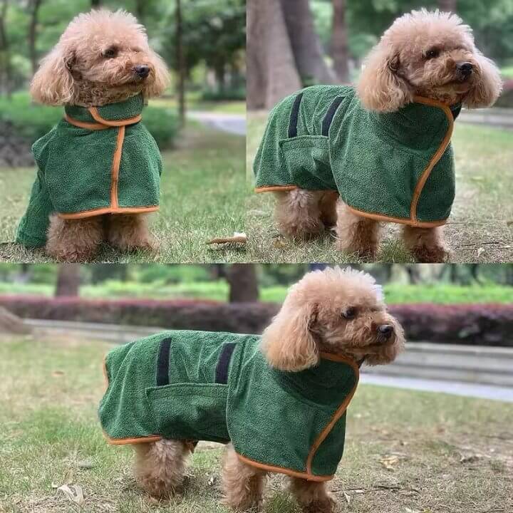 PawzDry Luxe Robe™ – Quick-Dry, Full-Coverage Dog Bathrobe