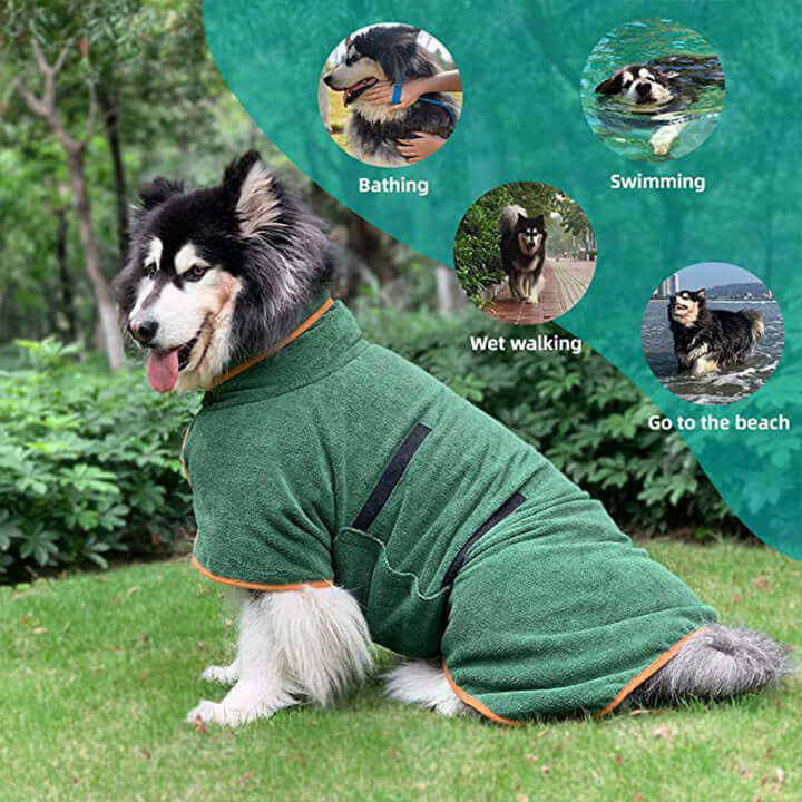 PawzDry Luxe Robe™ – Quick-Dry, Full-Coverage Dog Bathrobe