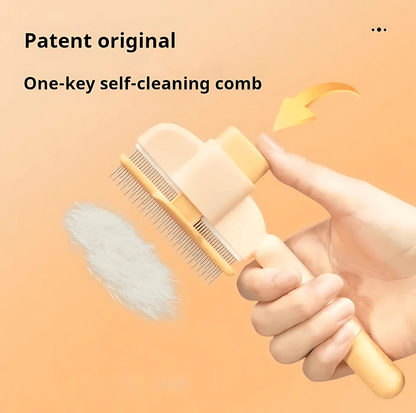FurSweep™ — One-Click Self-Cleaning Grooming Brush for Pets