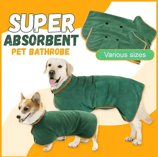 PawzDry Luxe Robe™ – Quick-Dry, Full-Coverage Dog Bathrobe